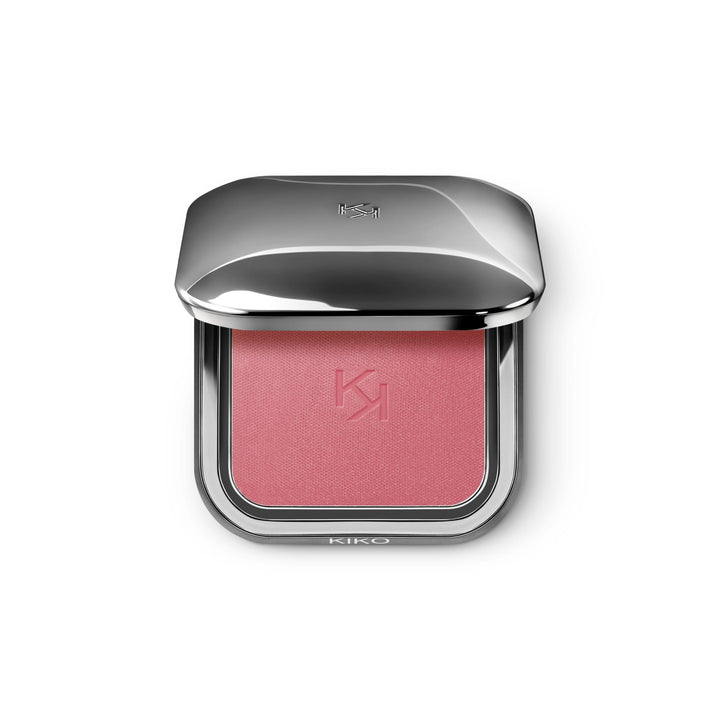 KIKO Milano front compact showing gunmetal case and portable elegance