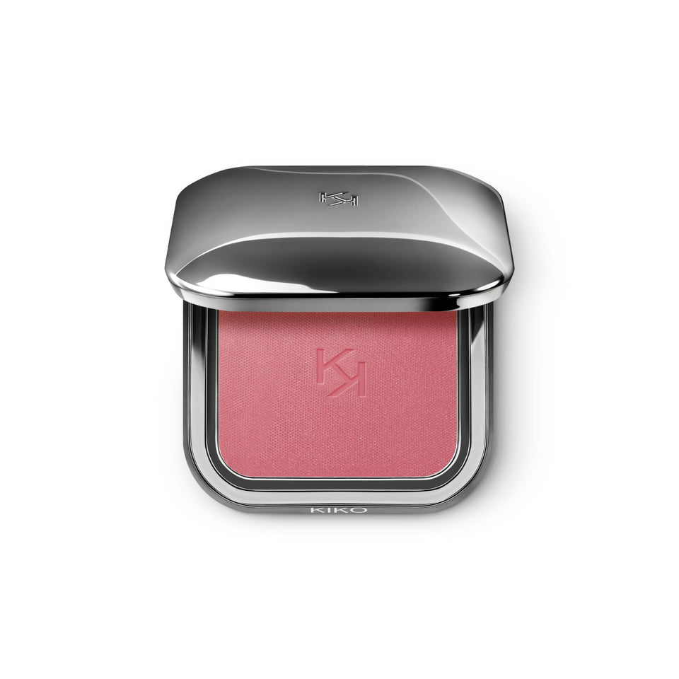 KIKO Milano front compact showing gunmetal case and portable elegance