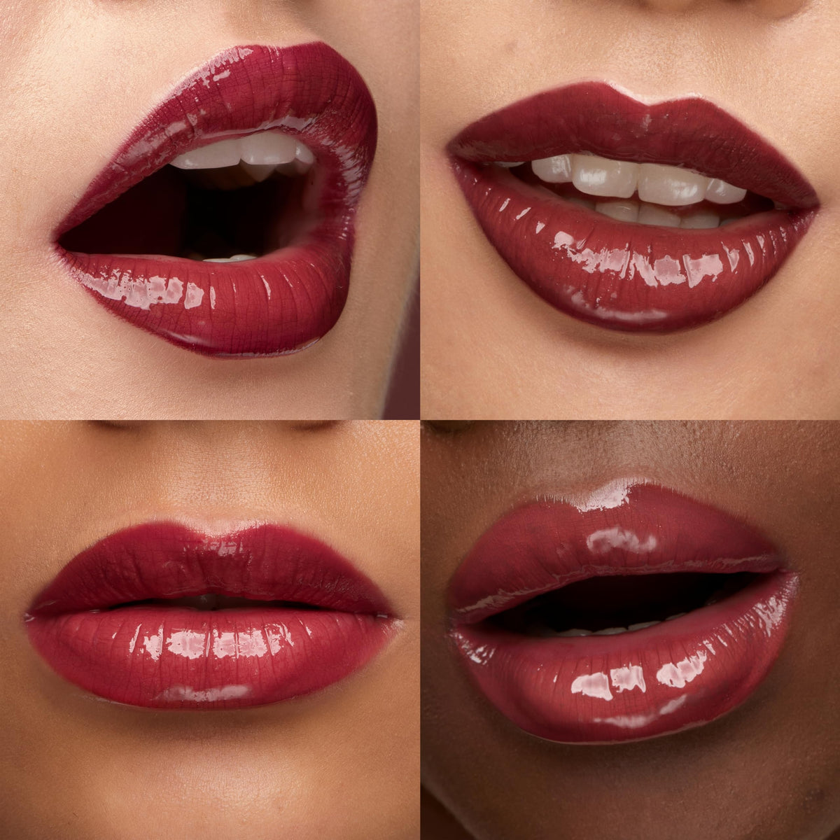 Kiko Milano model wearing the shade showing radiant glossy lips and comfortable wear benefit