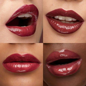 Kiko Milano model wearing the shade showing radiant glossy lips and comfortable wear benefit