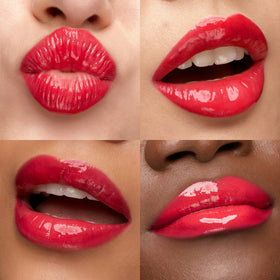 Kiko Milano texture swatch on arm showing rich pigment and glossy finish benefits