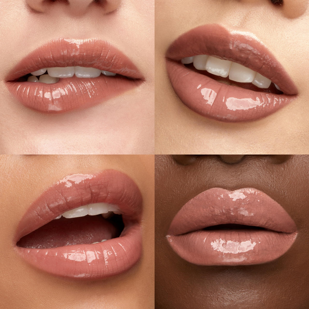 Kiko Milano lip swatch on model highlighting bright colour and radiant glossy finish for all-day wear