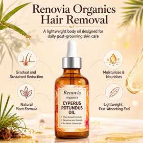 KILIBUM Renovia Organics oil pouring from dropper, highlighting easy controlled application