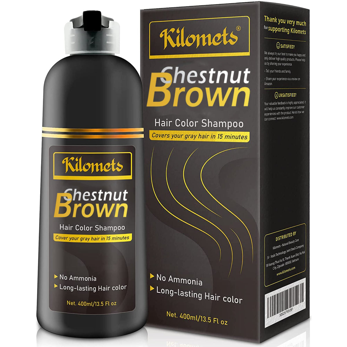 KILOMETS 400ml bottle in hand showing scale and value benefit