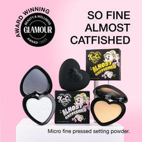 KimChiChic powder applied under-eye with brush demonstrating brightening benefit