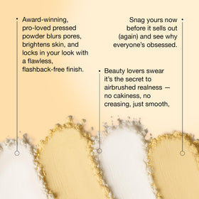 KimChiChic powder beside concealer illustrating seamless setting and blendability