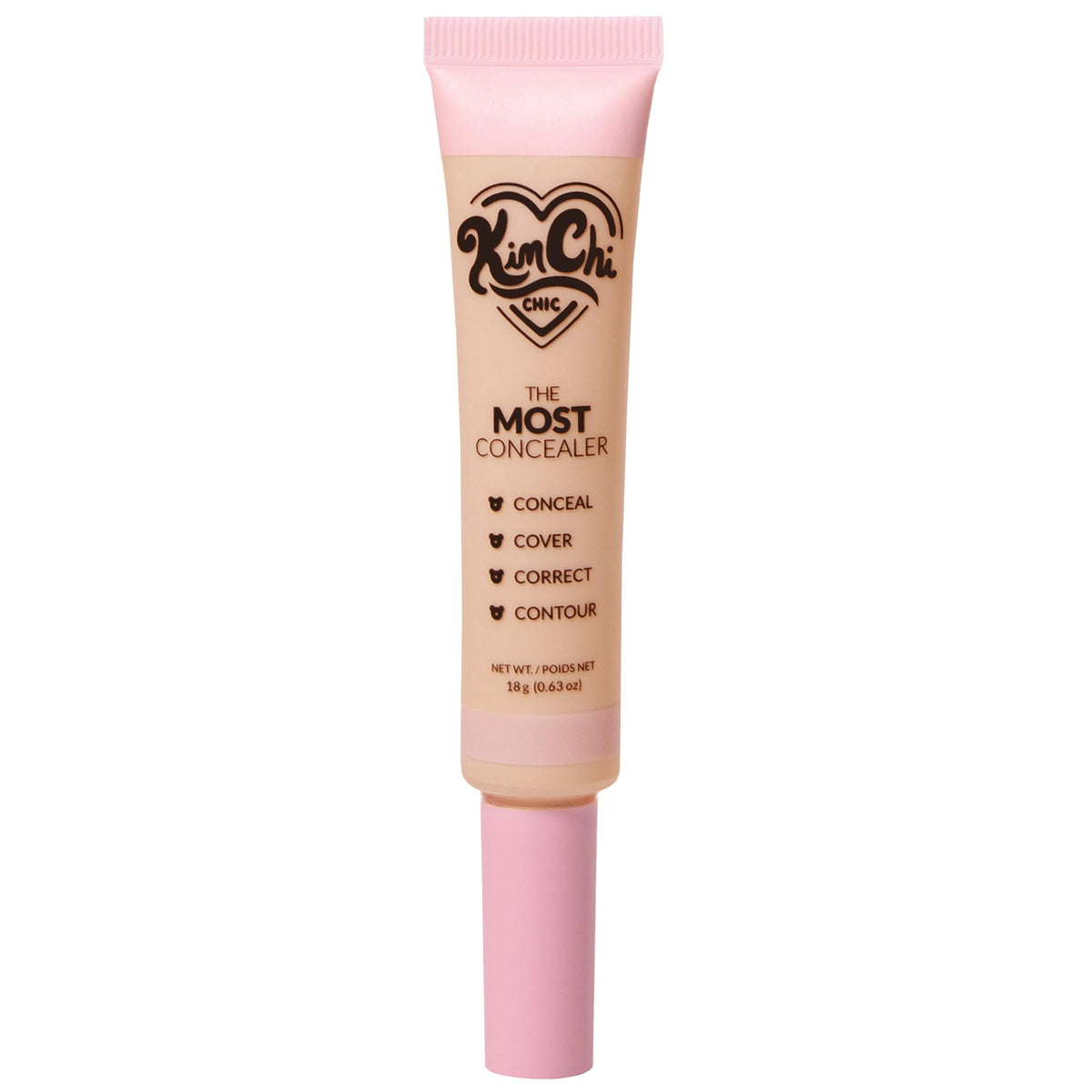KimChiChic concealer before-and-after under-eye showing dark-circle coverage benefit