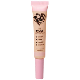 KimChiChic concealer before-and-after under-eye showing dark-circle coverage benefit