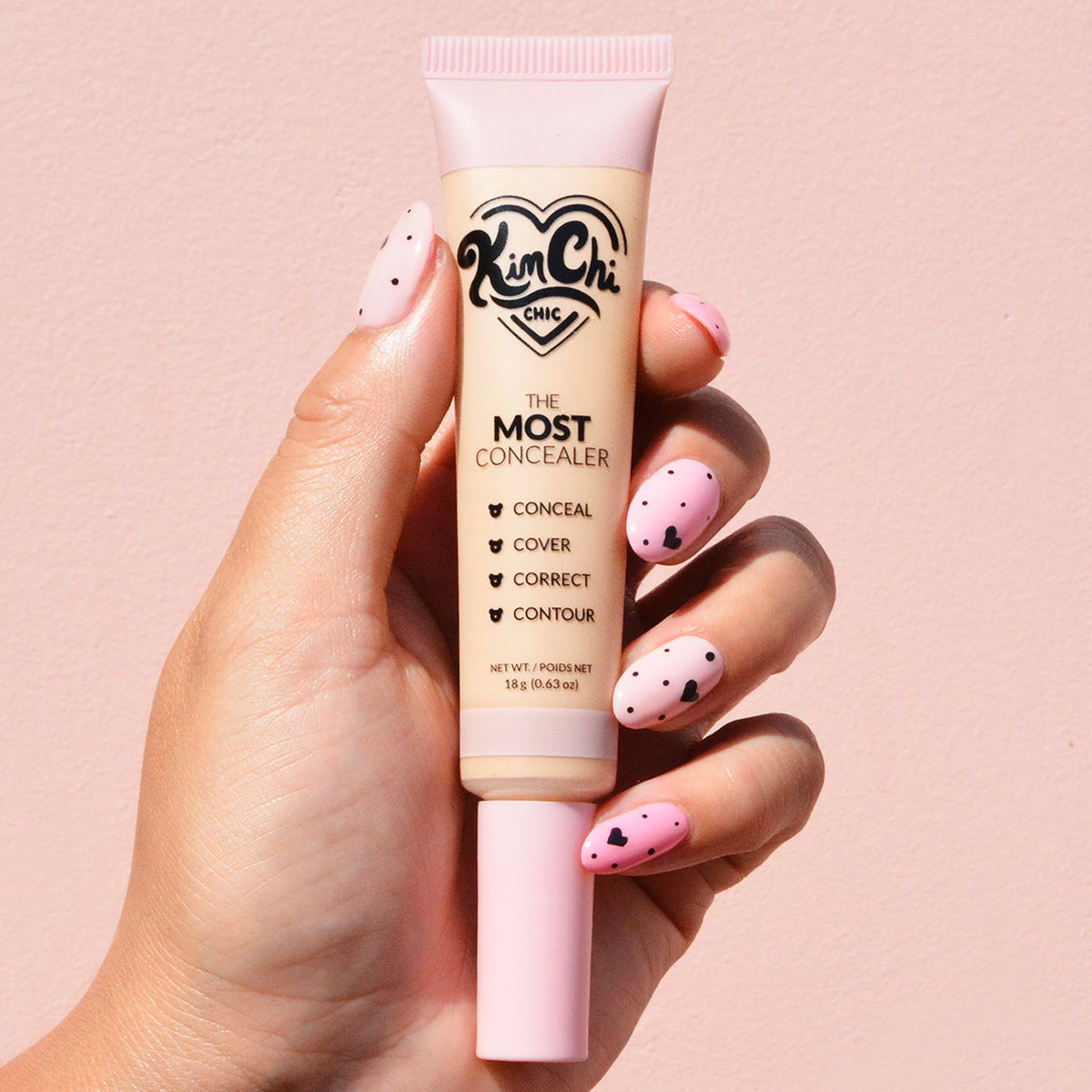 KimChiChic concealer brush applicator close-up for precise placement