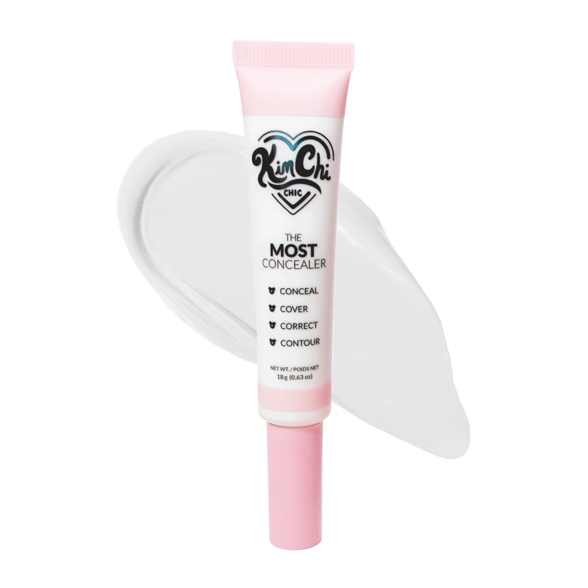 KimChiChic concealer front packaging showing shade and benefits