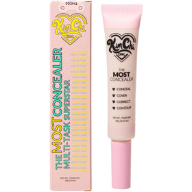 KimChiChic concealer tube in hand for scale and travel-friendly benefit