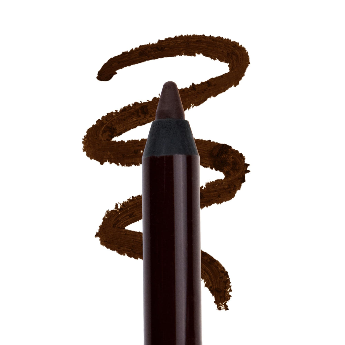 KimChiChic dark brown pencil front view showing rich color and packaging benefit long wear