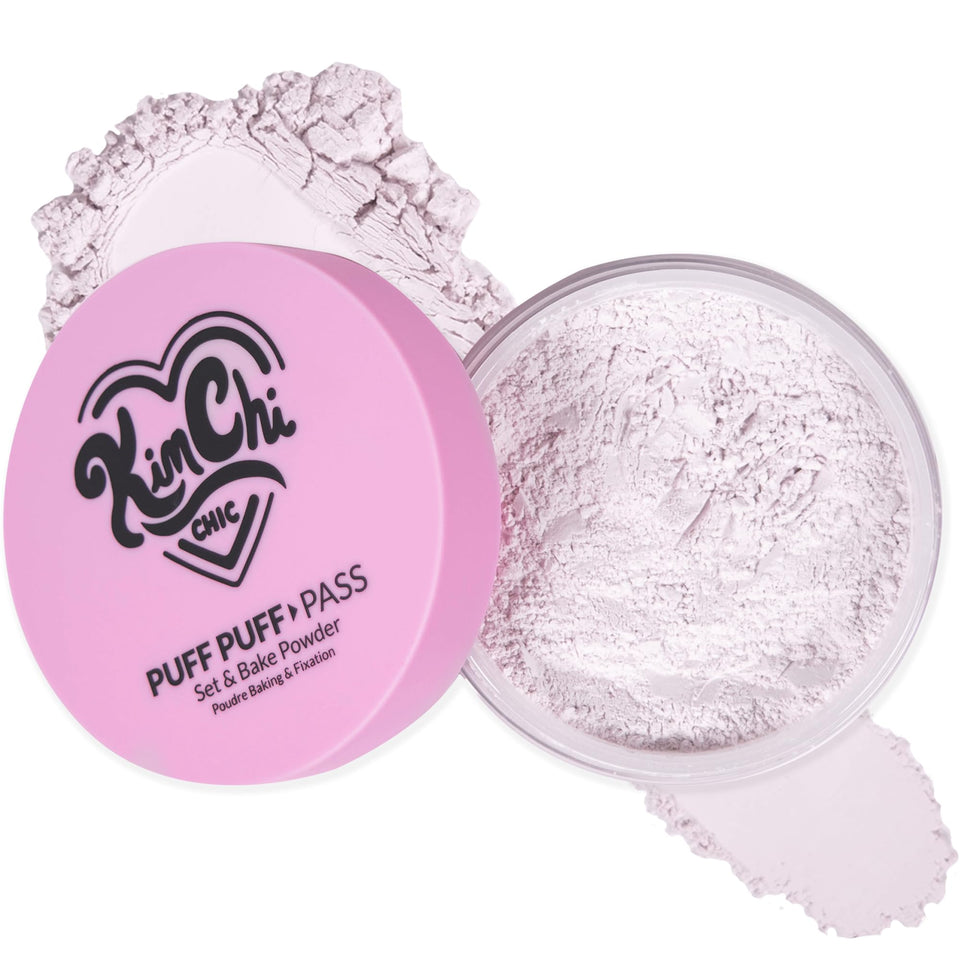 KimChiChic front packaging showing 01 Ivander and included puff for easy application