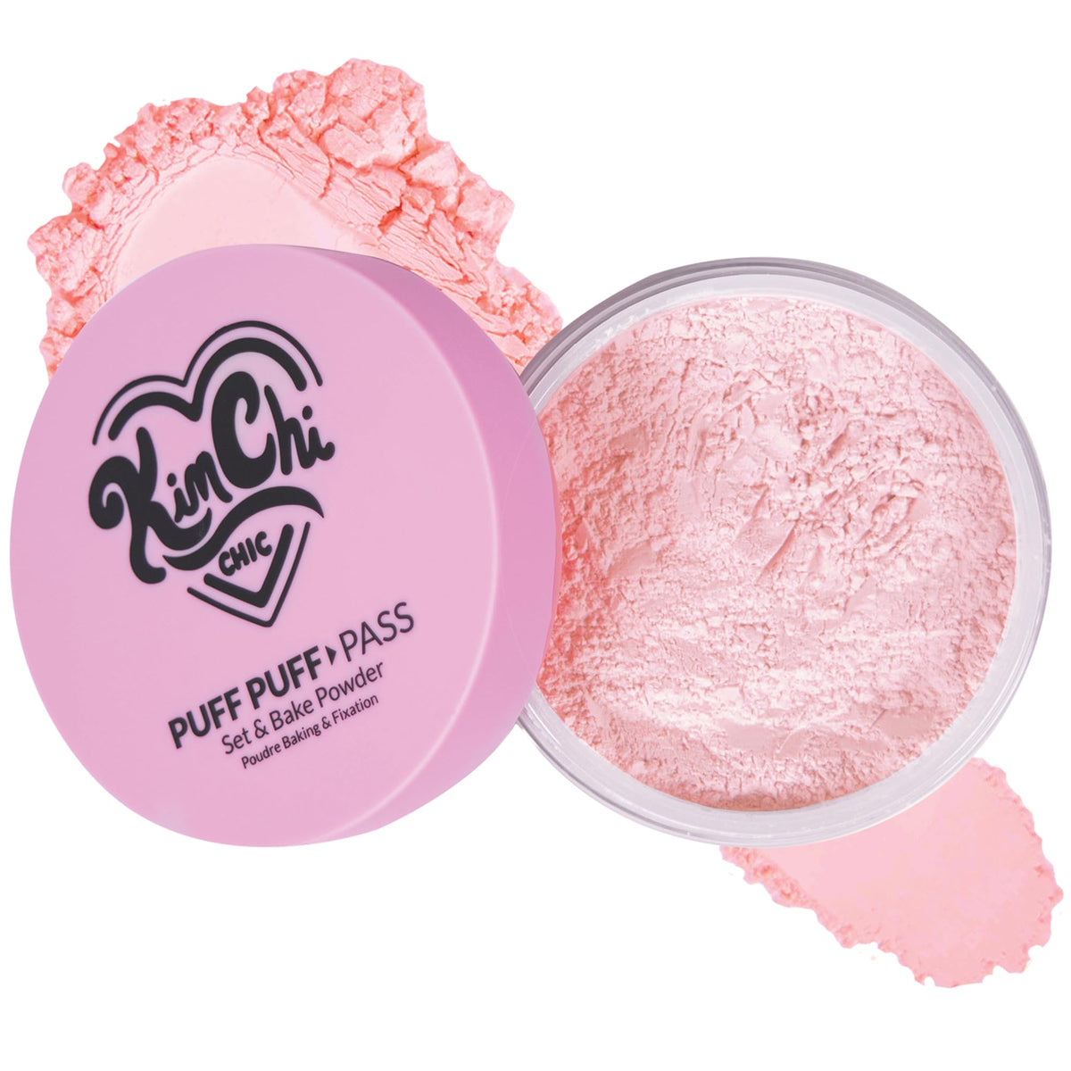 KimChiChic front packaging with puff showing pink translucent finish and neat presentation