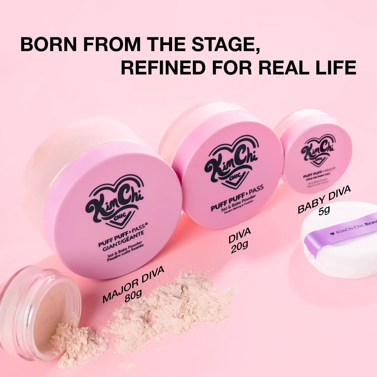 KimChiChic lifestyle vanity scene showing routine-ready setting powder