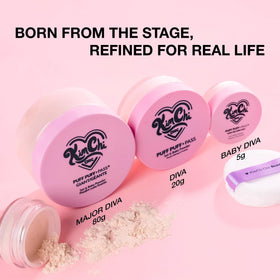 KimChiChic lifestyle vanity scene showing routine-ready setting powder