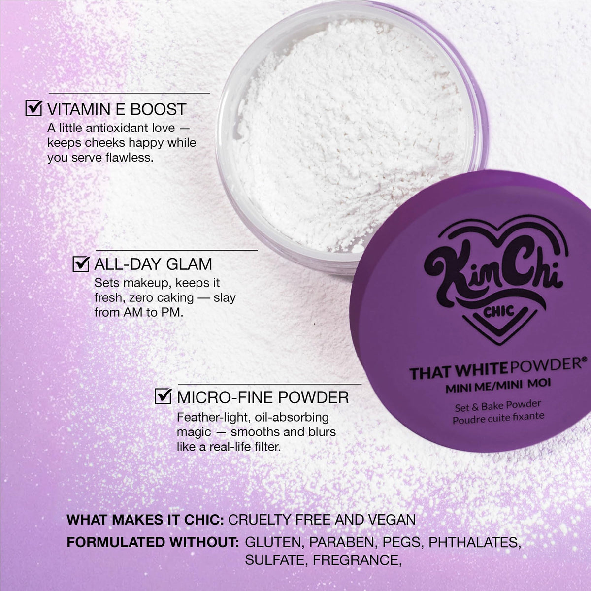 KimChiChic mini jar beside lipstick to illustrate travel-size convenience