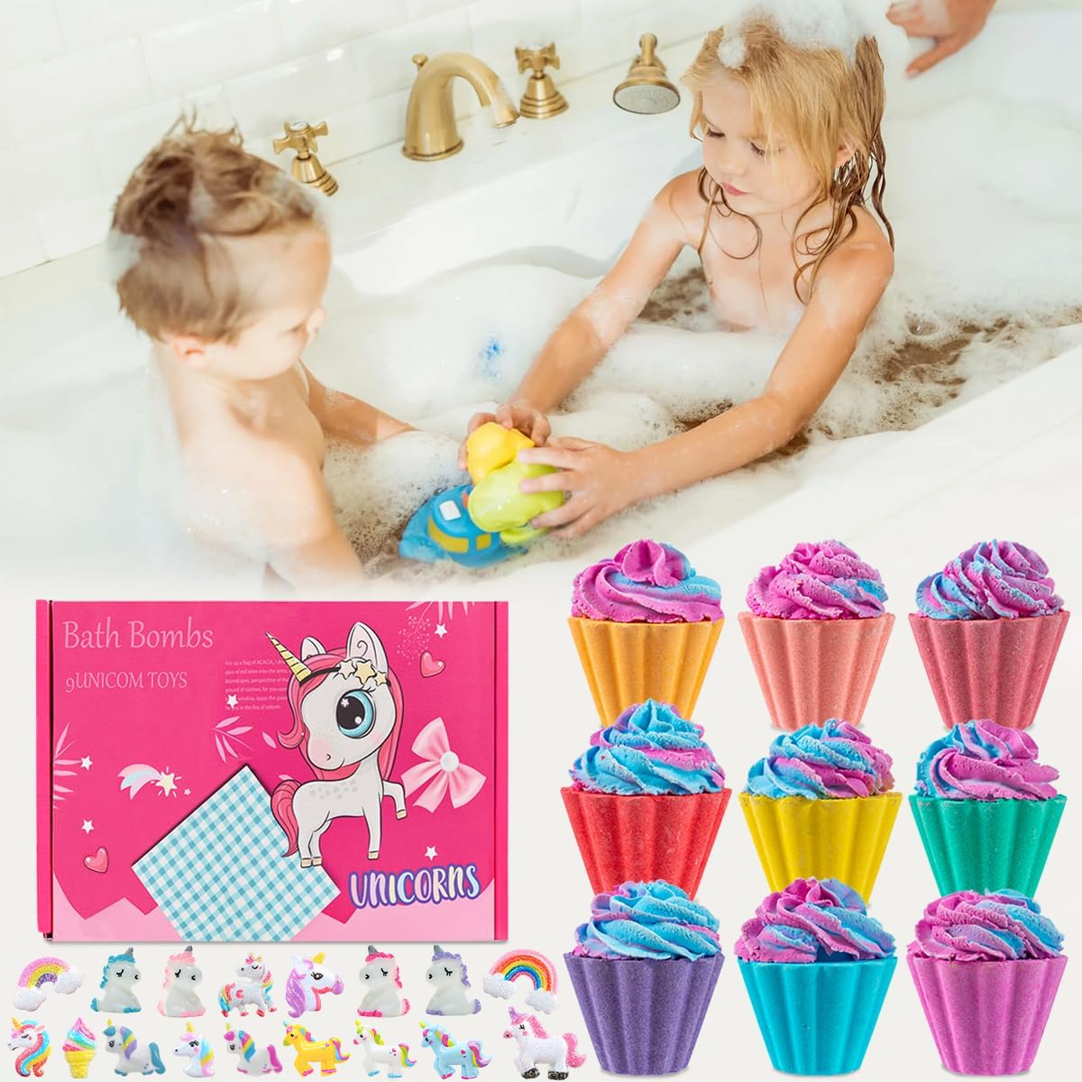 kims cosiart size scale with hand illustrating individual bath bomb dimensions and ease of use