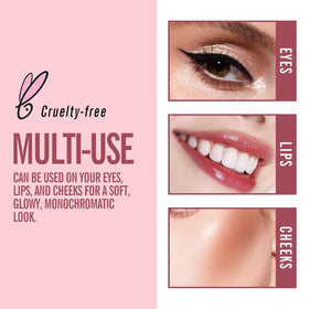 KIMUSE application with fingers blending on cheek for quick touch-ups