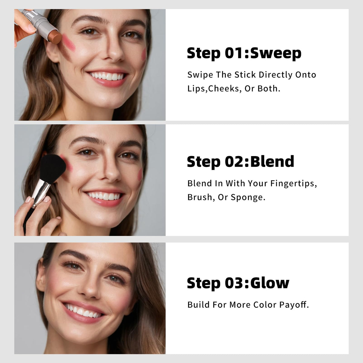 KIMUSE application with fingers demonstrating easy blending and fast results