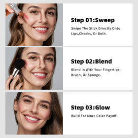 KIMUSE application with fingers demonstrating easy blending and fast results