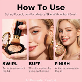 KIMUSE powder swatched on hand to show buildable coverage and neutralizing effect