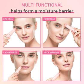 KIMUSE applying balm to under-eye area to reduce dryness and smooth lines