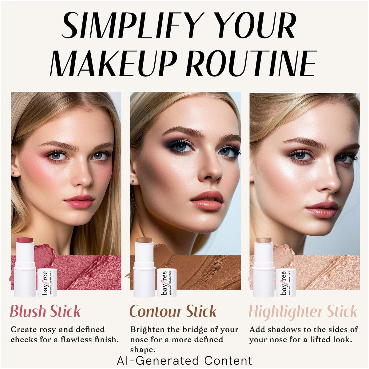 KIMUSE contour stick creamy texture close-up for easy blending