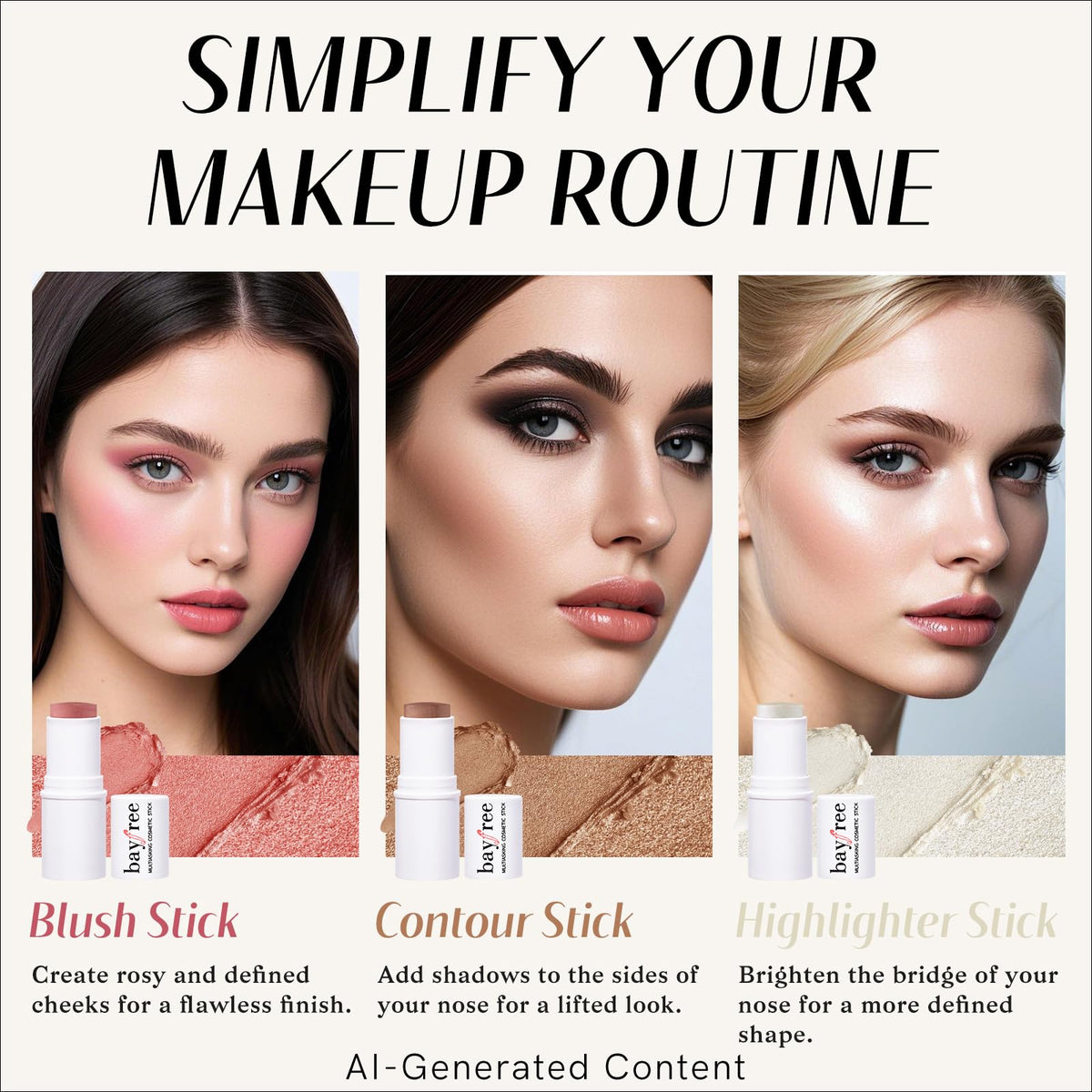KIMUSE contour stick texture close-up showing smooth blendability