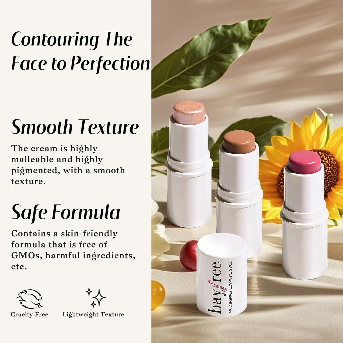 KIMUSE contour stick texture swatch for natural definition benefit