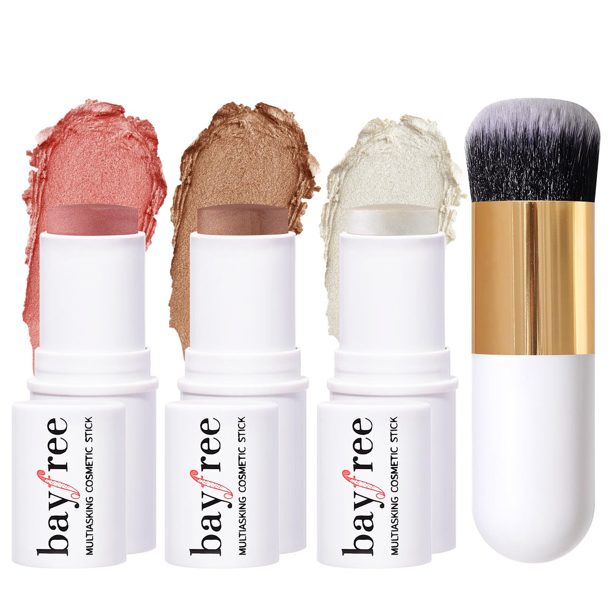 KIMUSE front packaging trio sticks shown for easy travel-ready makeup