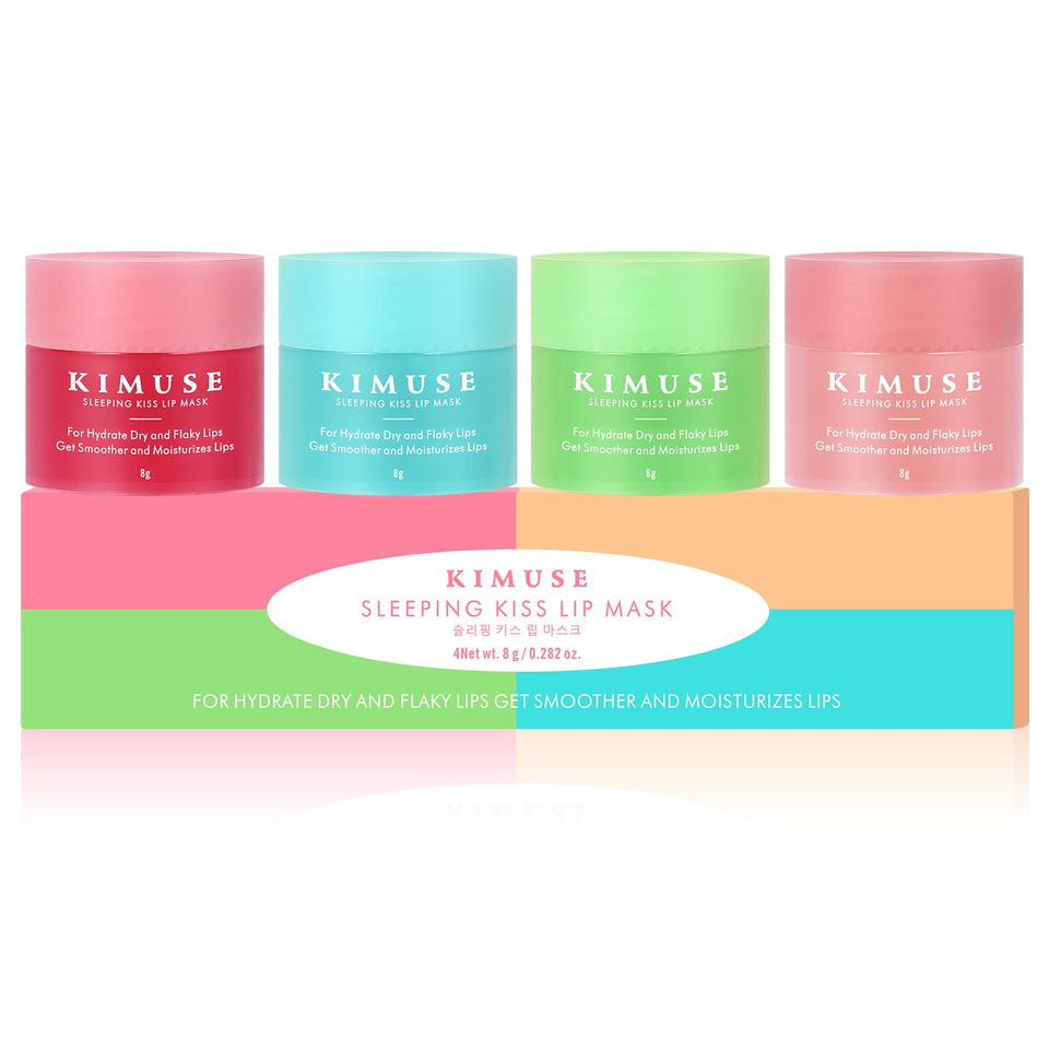 KIMUSE front packaging showing four compact jars and gift-ready box for gifting