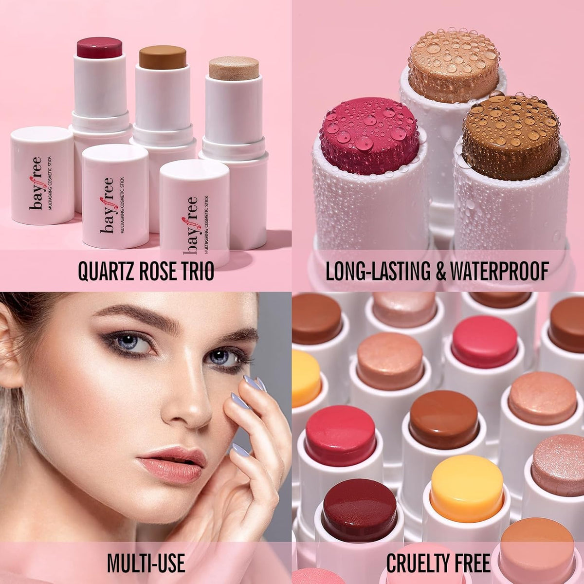 KIMUSE highlighter stick close-up cream texture for luminous finish