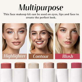 KIMUSE lip and eye demo using sticks for multitasking makeup benefit