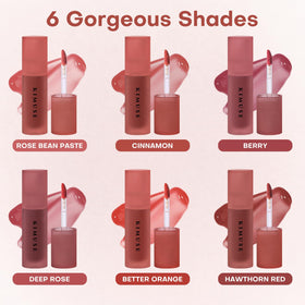 KIMUSE lip application on model showing hydrated, dewy lips