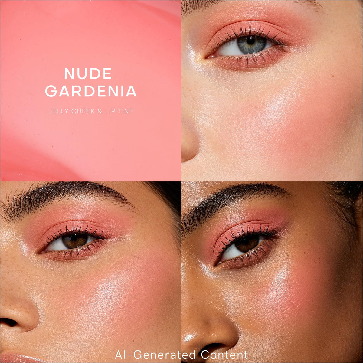 KIMUSE applied on cheek showing natural flush and blendable finish