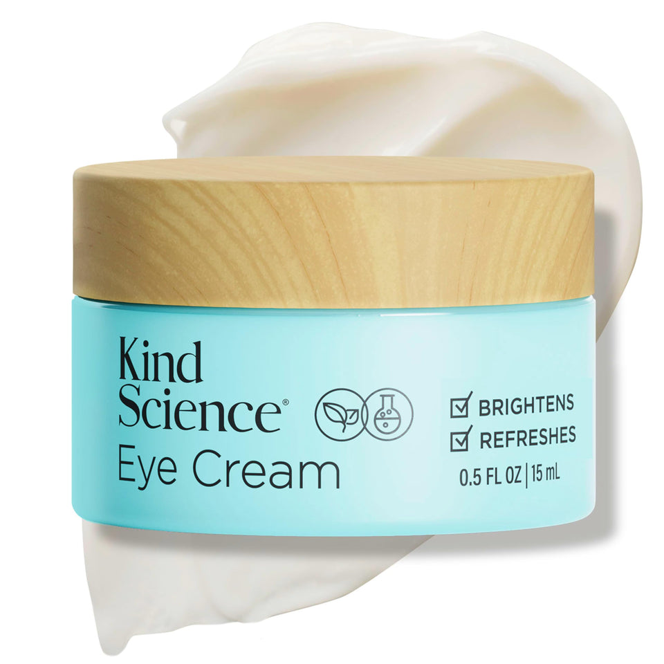 Kind Science eye cream front packaging showing clean label and size for easy shelf choice