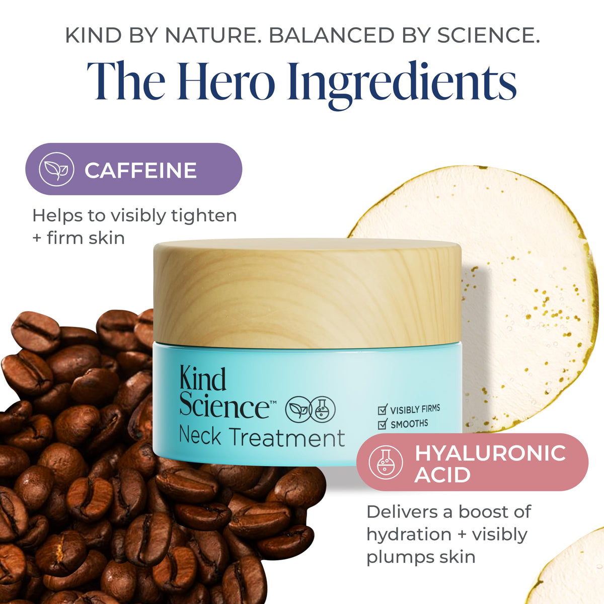 Kind Science applied along jawline showing lift-enhancing application benefit