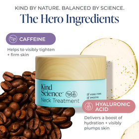 Kind Science applied along jawline showing lift-enhancing application benefit