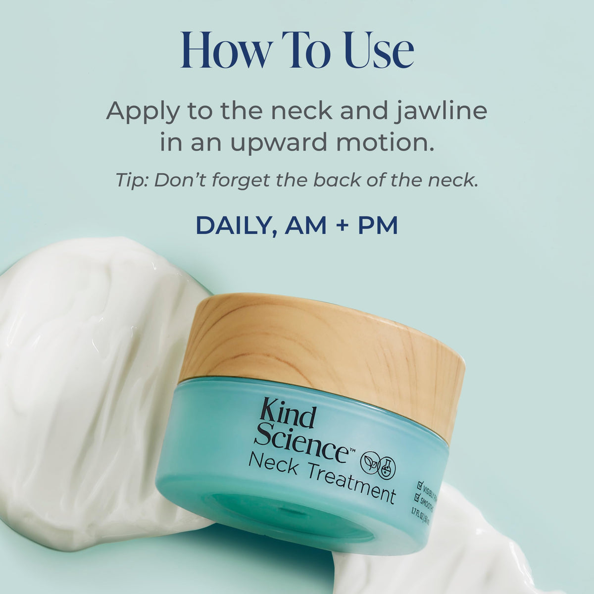 Kind Science on bathroom vanity in routine setting promoting easy layering benefit