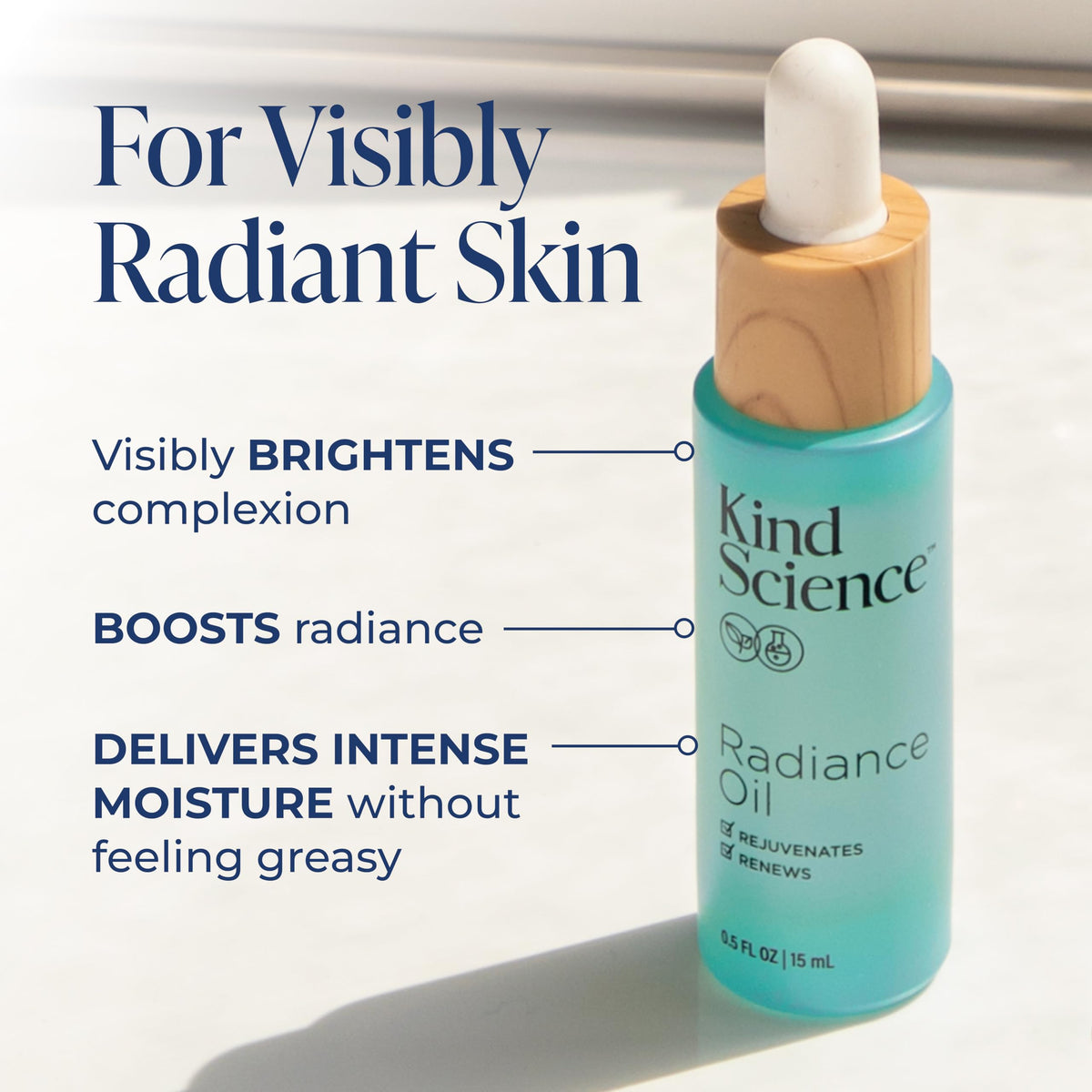 Kind Science dropper dispensing a vitamin-rich drop for precise application