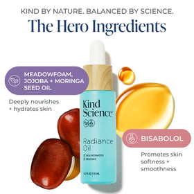 Kind Science jojoba oil ingredient visually highlighting smoothing benefits