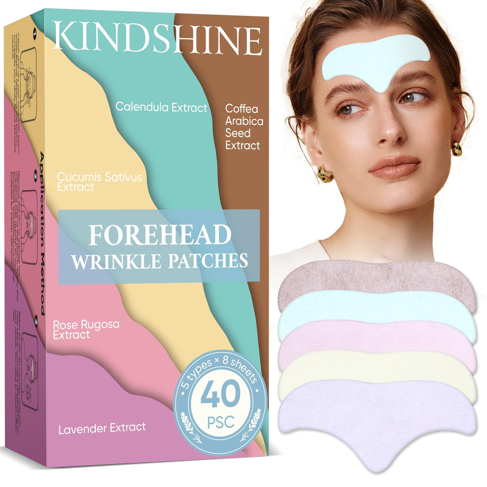kindshine front packaging showing 40-piece patch set and ingredient icons