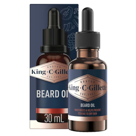 King C. Gillette bottle front view showing clean grooming packaging