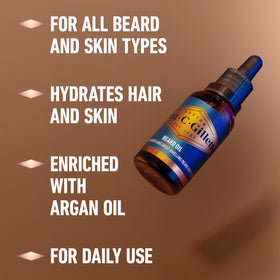 King C. Gillette ingredient oils collection illustrating natural blend benefits