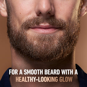 King C. Gillette label close-up highlighting plant-based oil blend benefits