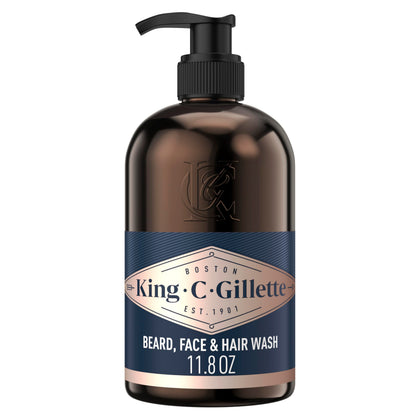 king c. gillette front bottle showing product and easy identification benefit