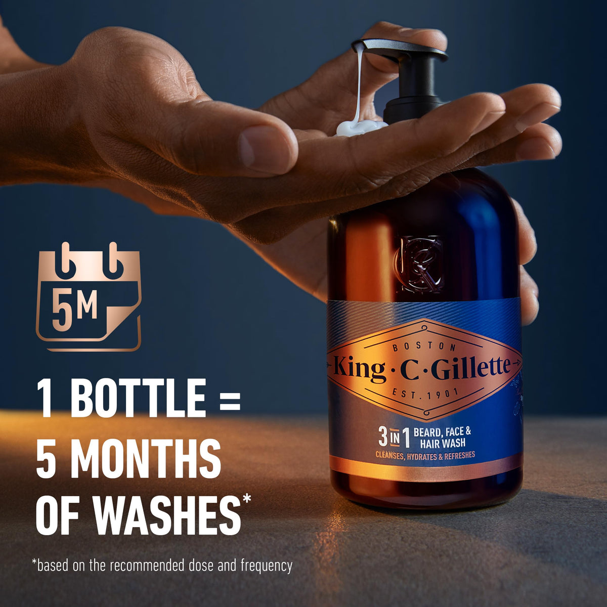 king c. gillette in-shower lifestyle shot conveying refreshment and convenience