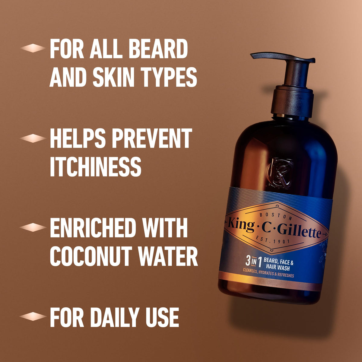 king c. gillette 11.8 oz bottle beside ruler for size clarity and travel ease