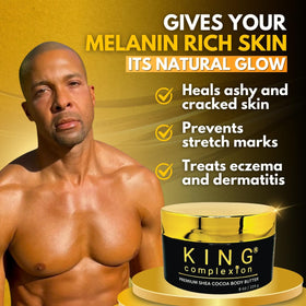 KING Complexion applied to knees and elbows highlighting relief for rough areas